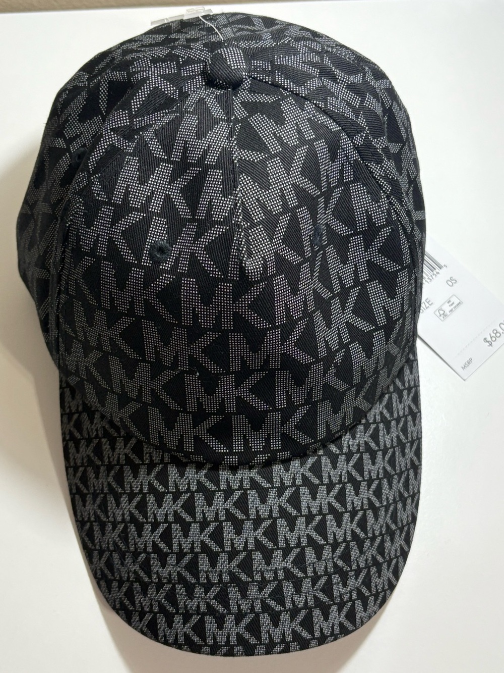Michael Kors Black & Gray MK Monogram Baseball Hat - Picture 1 of 4